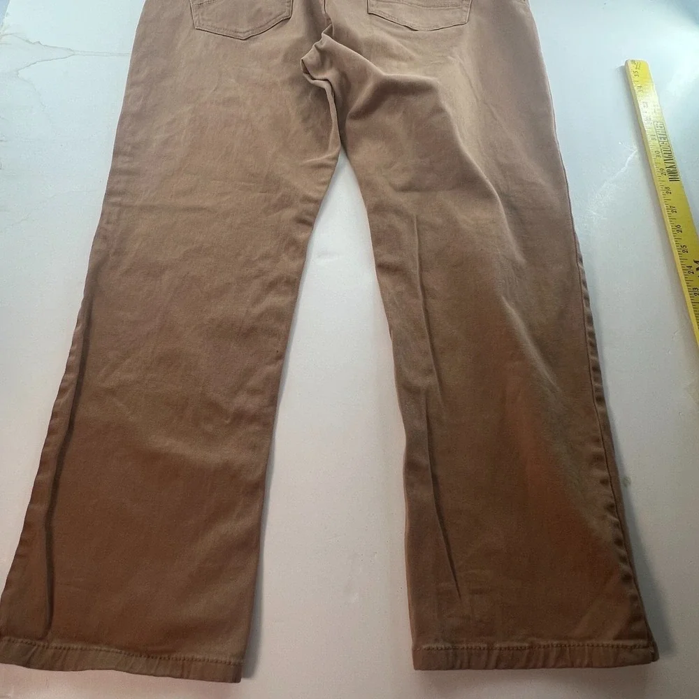 Iron Co Men's Jeans 38x30 Actual 28L Khaki Tan Brushed Cotton Stretch Denim‎